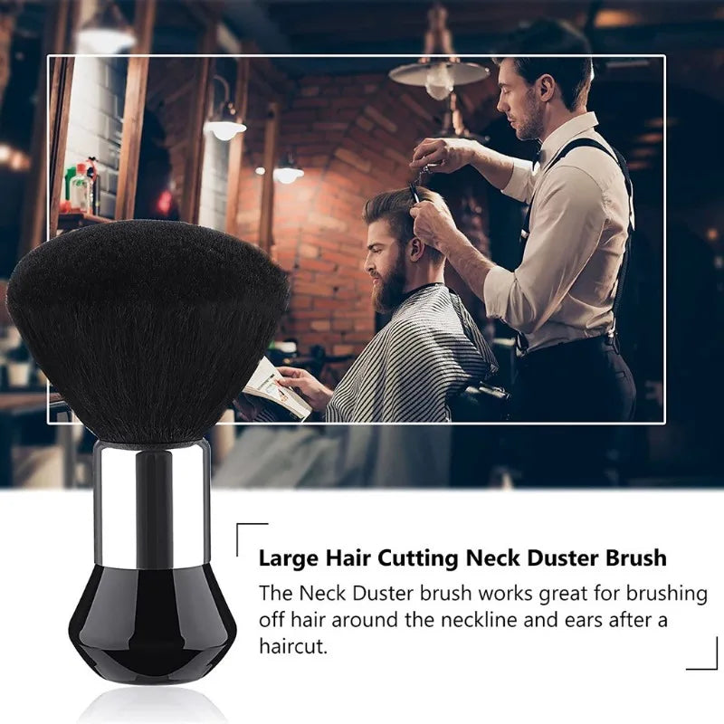 Legendstyle™ High Quality Black Hairdressing Wipe Neck Hair Cleaning Duster Hair Cutting Brush For Barbershop Hair Cut Brush Accessories